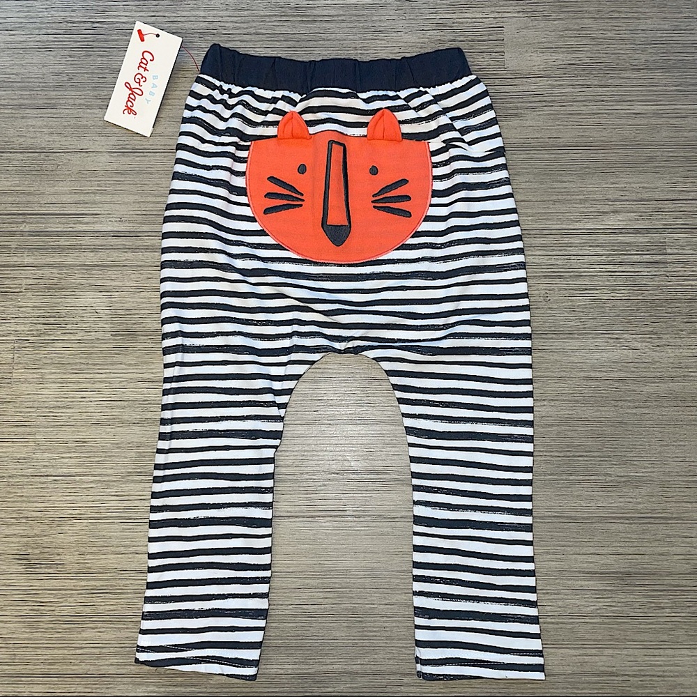 Toddler Striped Animal Head Pants